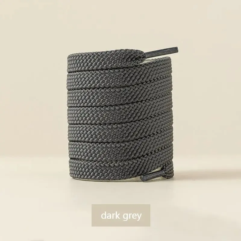 1pair Classic Sneakers Fabric Flat White Black Elastic Shoes Laces 100/120/140/160cm Length