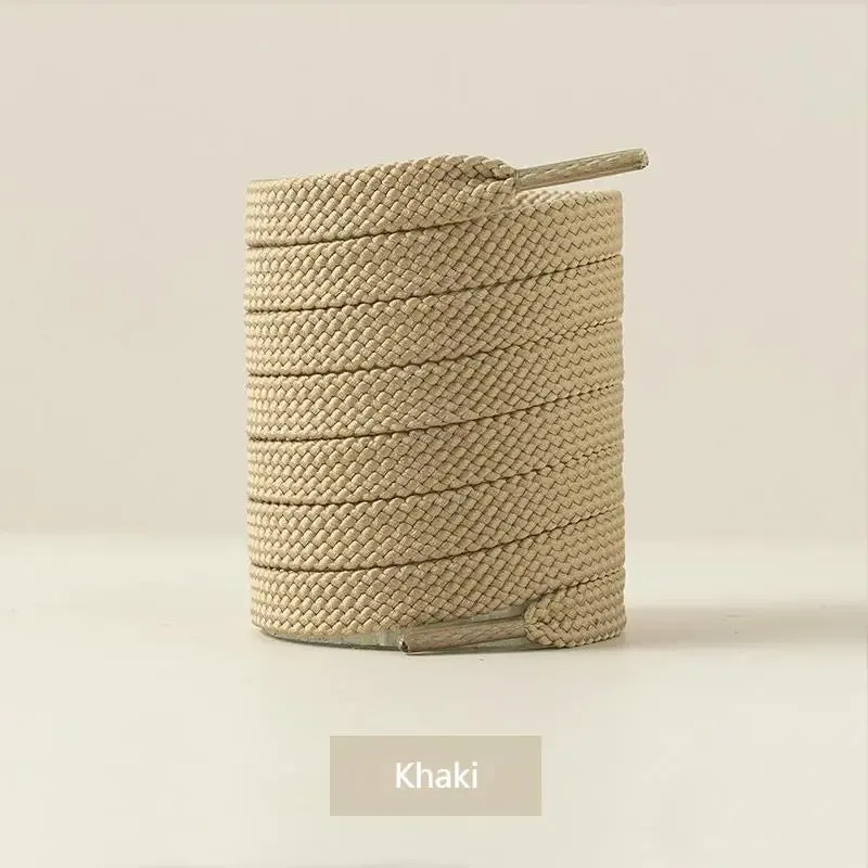 1pair Classic Sneakers Fabric Flat White Black Elastic Shoes Laces 100/120/140/160cm Length