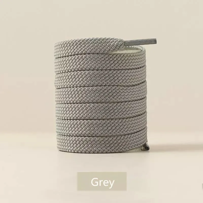 1pair Classic Sneakers Fabric Flat White Black Elastic Shoes Laces 100/120/140/160cm Length