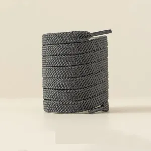1pair Classic Sneakers Fabric Flat White Black Elastic Shoes Laces 100/120/140/160cm Length