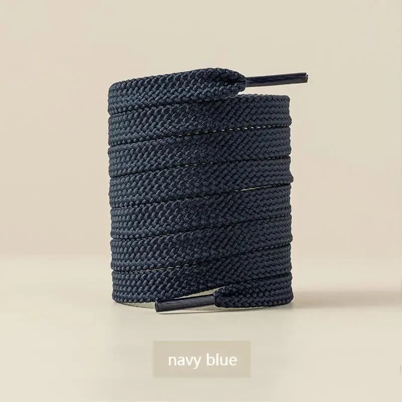 1pair Classic Sneakers Fabric Flat White Black Elastic Shoes Laces 100/120/140/160cm Length
