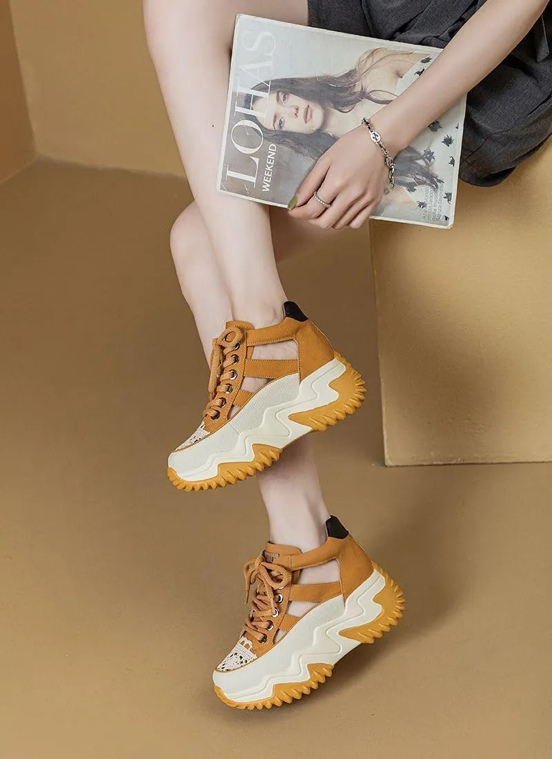 Casual Walking Shoes Y2k Aesthetic Cute Taller Women's Platform Sneakers Colorful Fashion Chunky Dad Sneakers Thick Sole