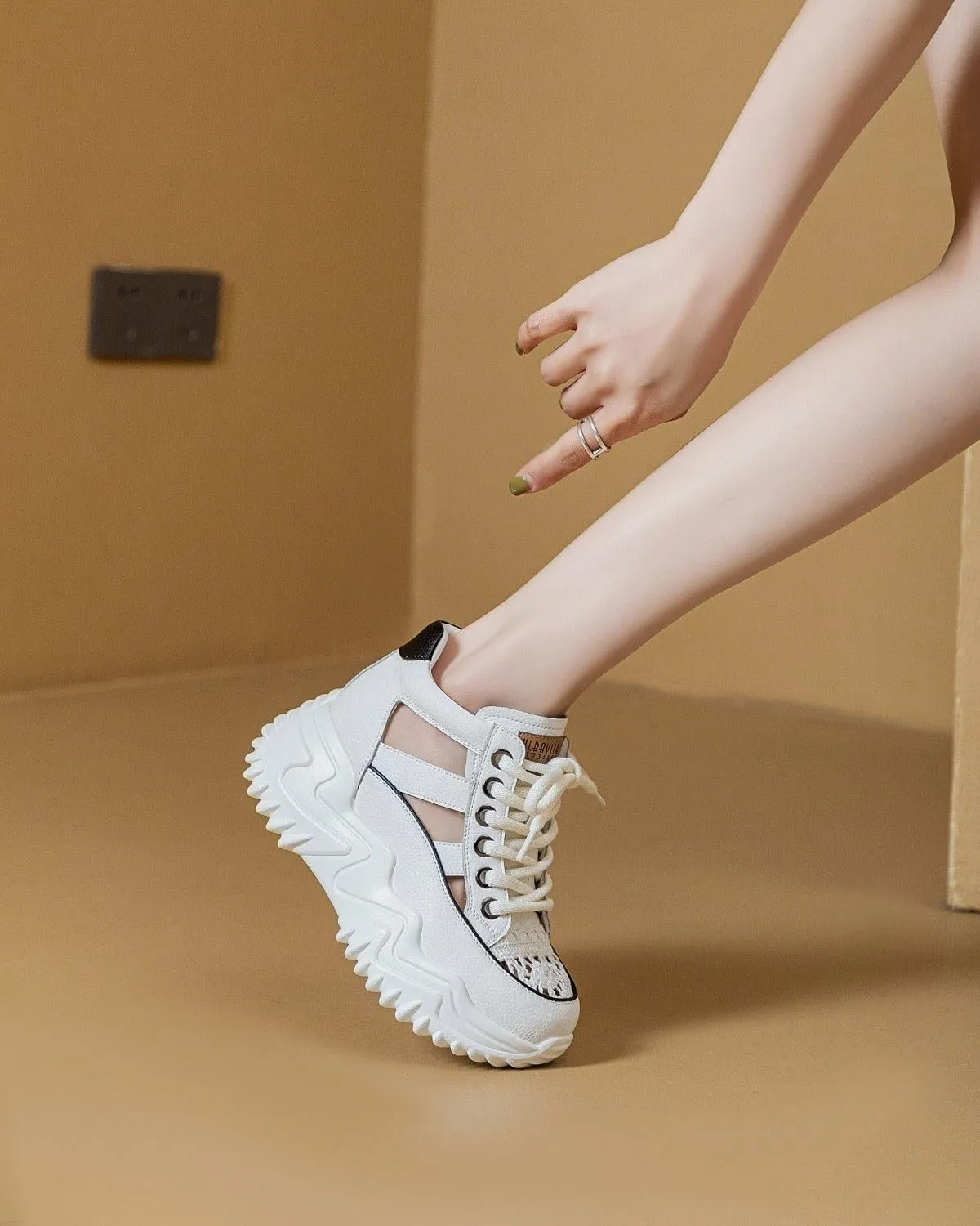 Casual Walking Shoes Y2k Aesthetic Cute Taller Women's Platform Sneakers Colorful Fashion Chunky Dad Sneakers Thick Sole