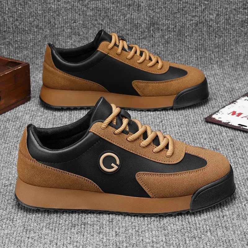 Classic Retro Black Sneakers for Men.
