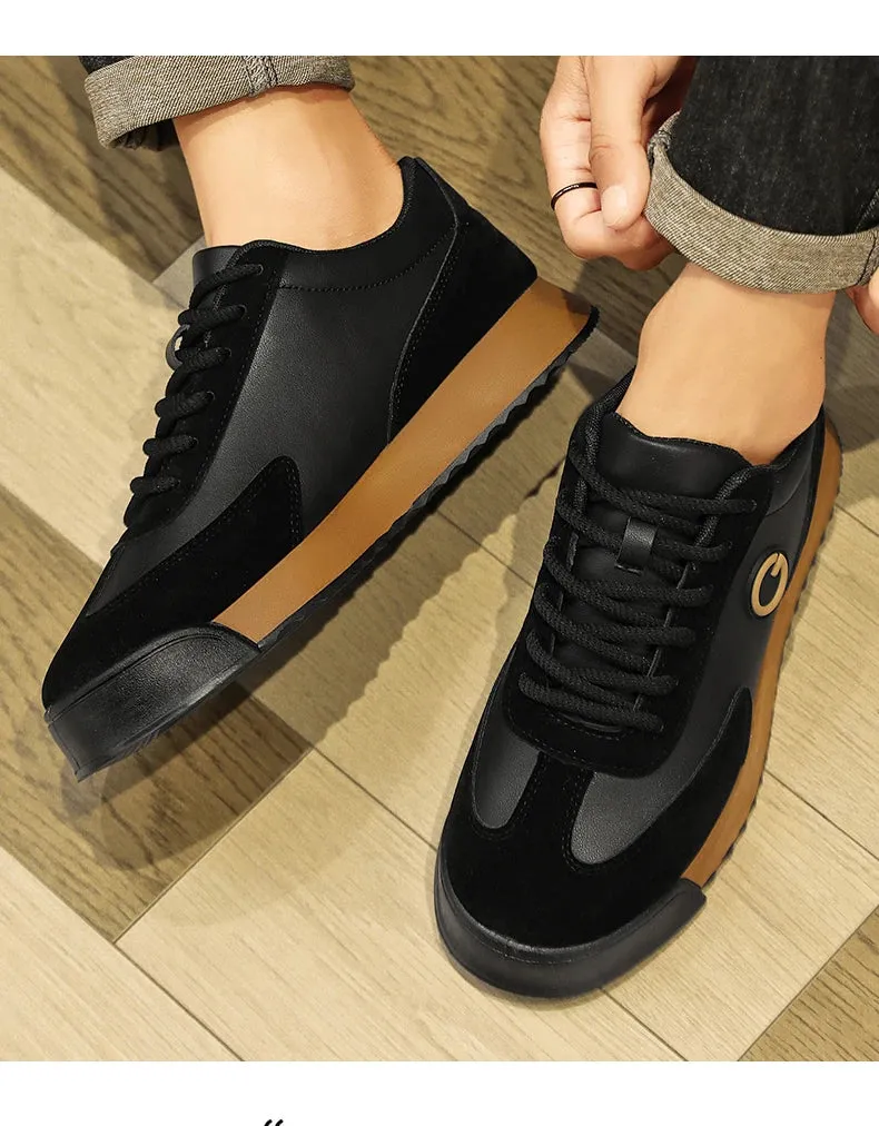 Classic Retro Black Sneakers for Men.