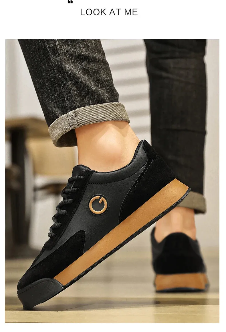 Classic Retro Black Sneakers for Men.