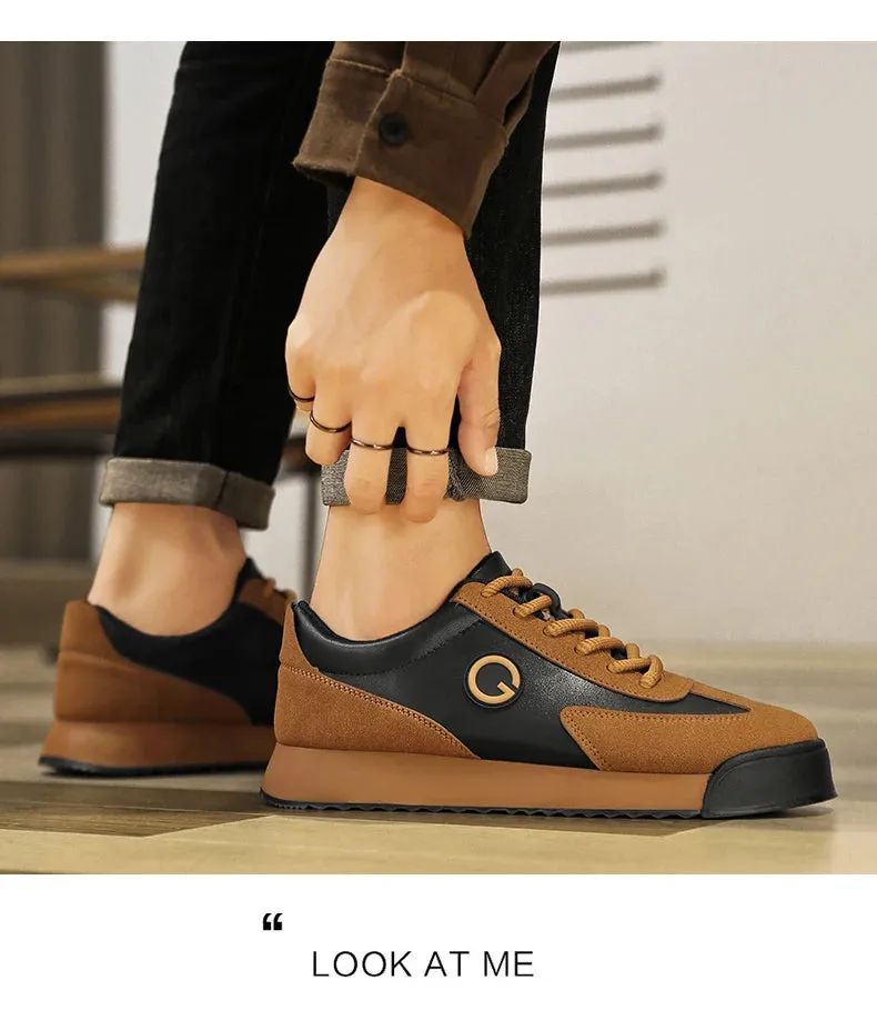 Classic Retro Black Sneakers for Men.
