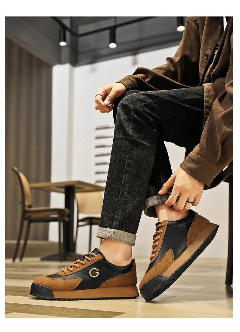 Classic Retro Black Sneakers for Men.