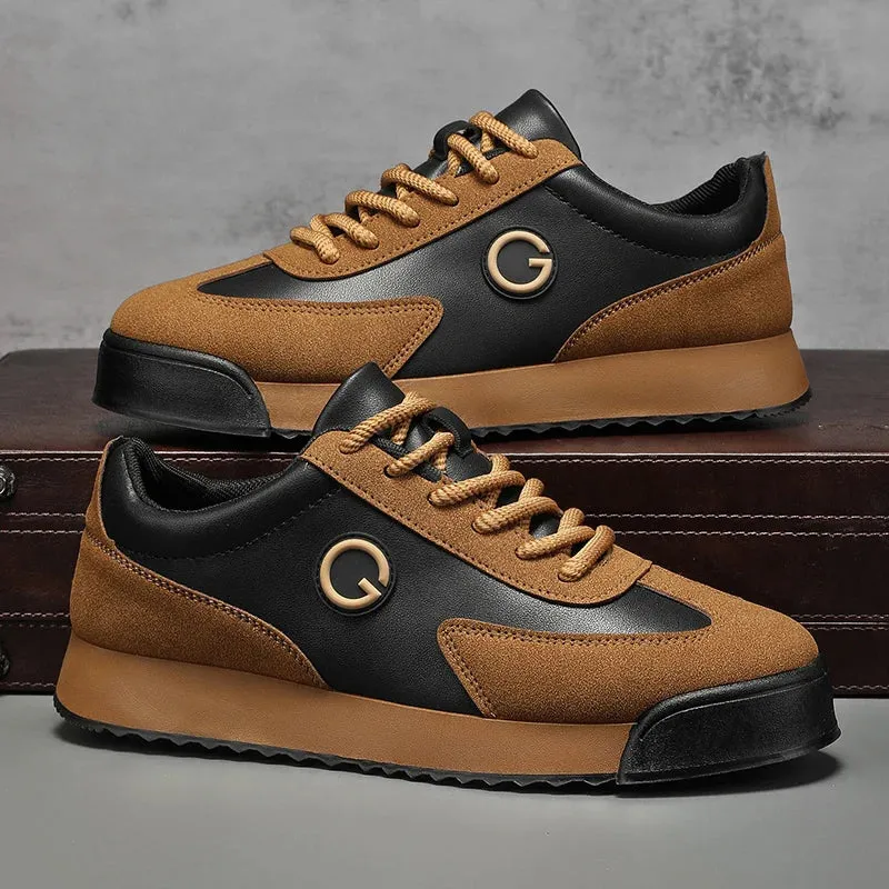 Classic Retro Black Sneakers for Men.