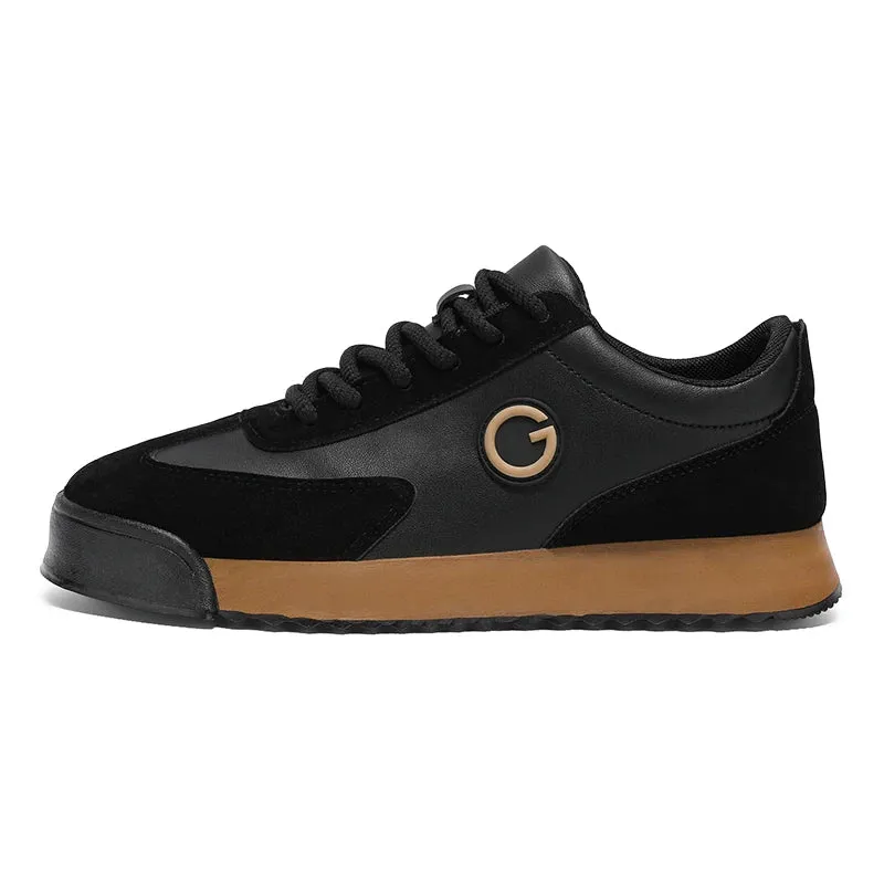 Classic Retro Black Sneakers for Men.