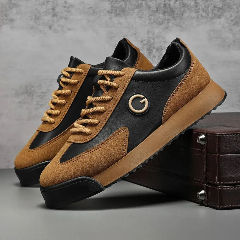 Classic Retro Black Sneakers for Men.