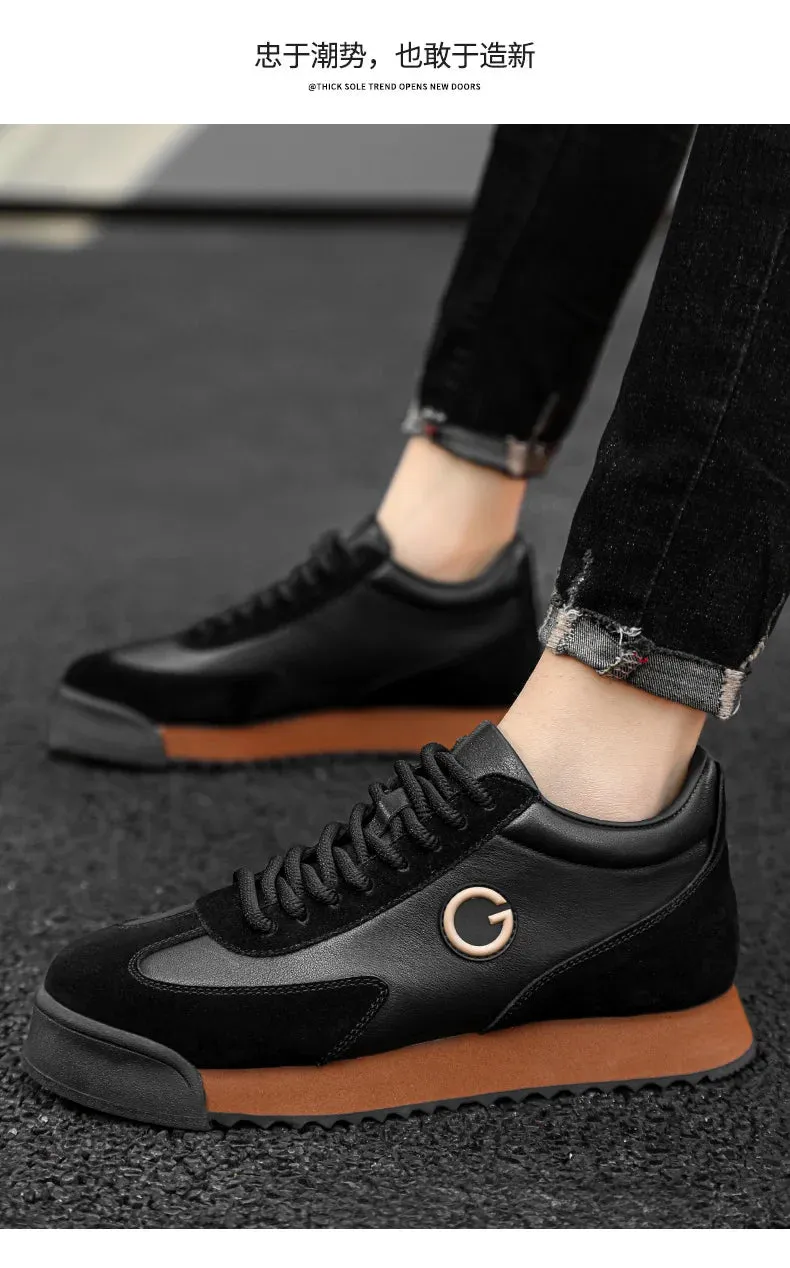 Classic Retro Brown Sneakers for Men.