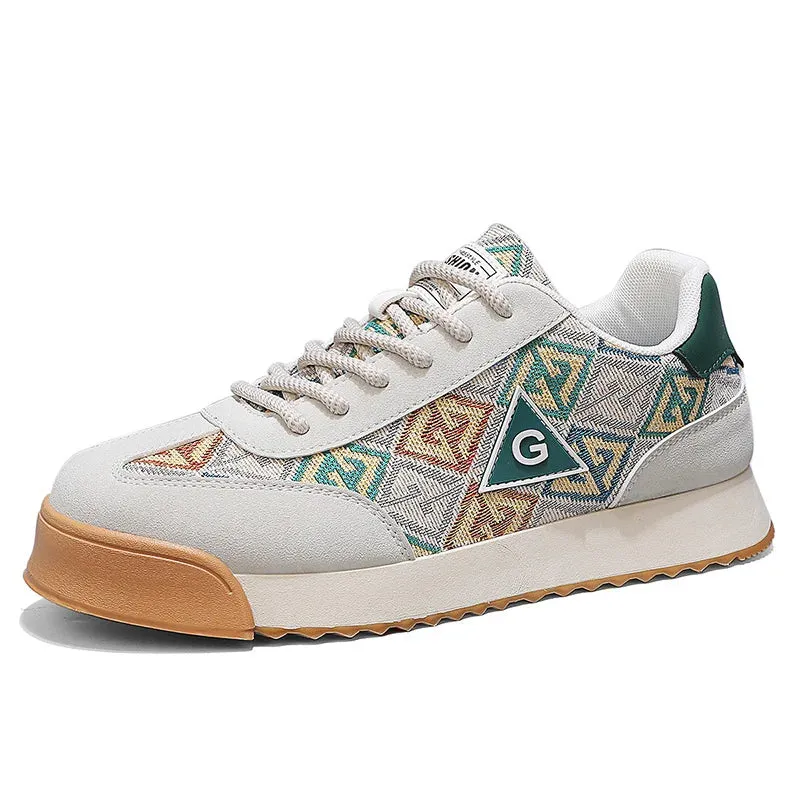 Classic Retro Brown Sneakers for Men.