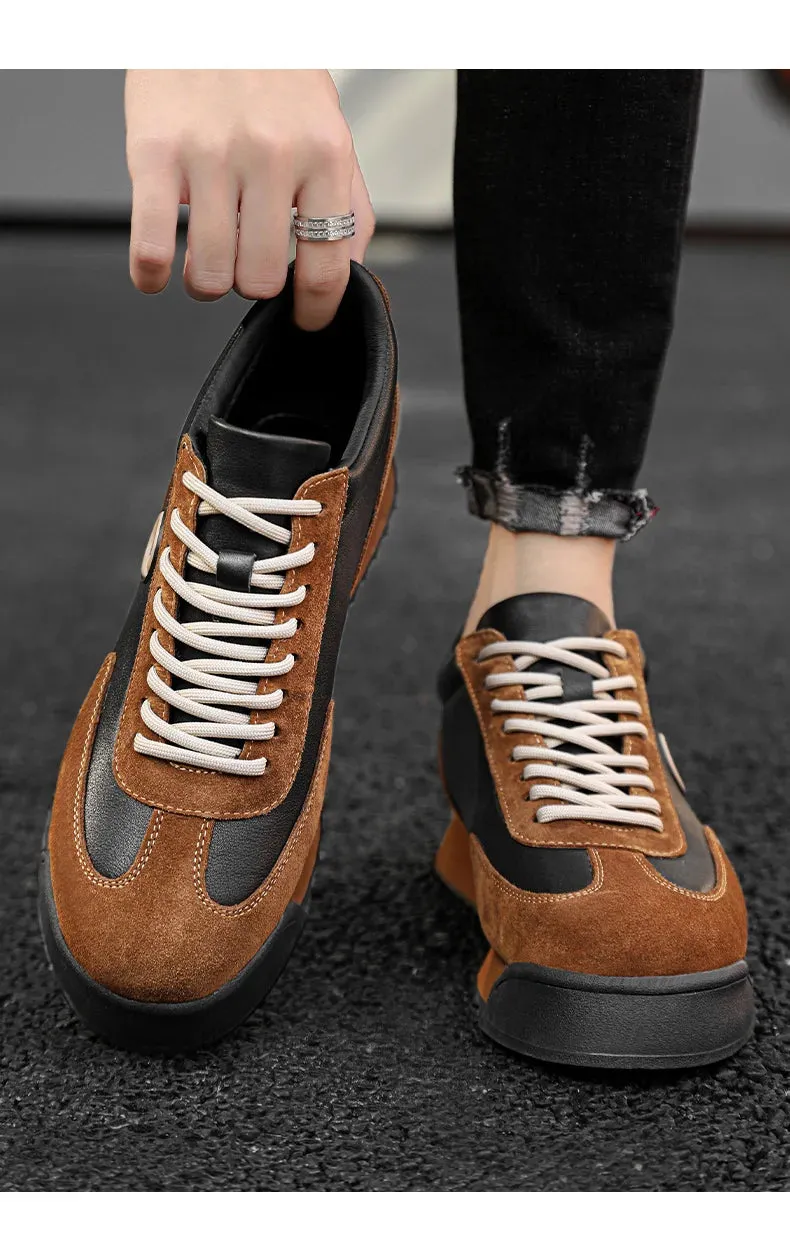 Classic Retro Brown Sneakers for Men.