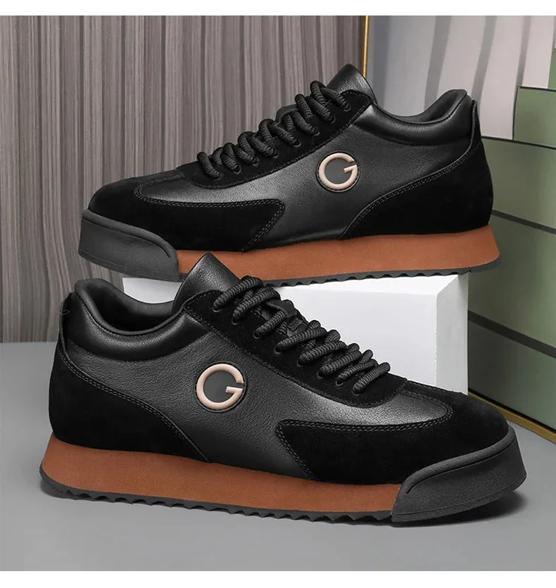 Classic Retro Brown Sneakers for Men.