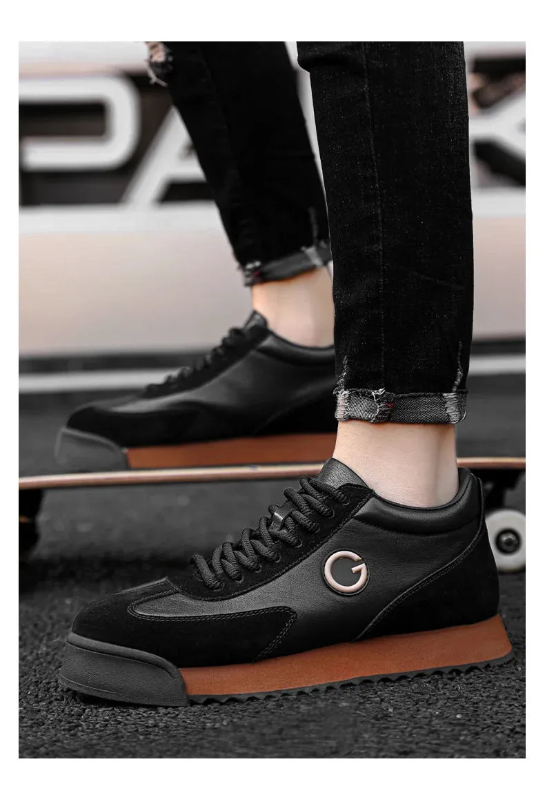 Classic Retro Brown Sneakers for Men.