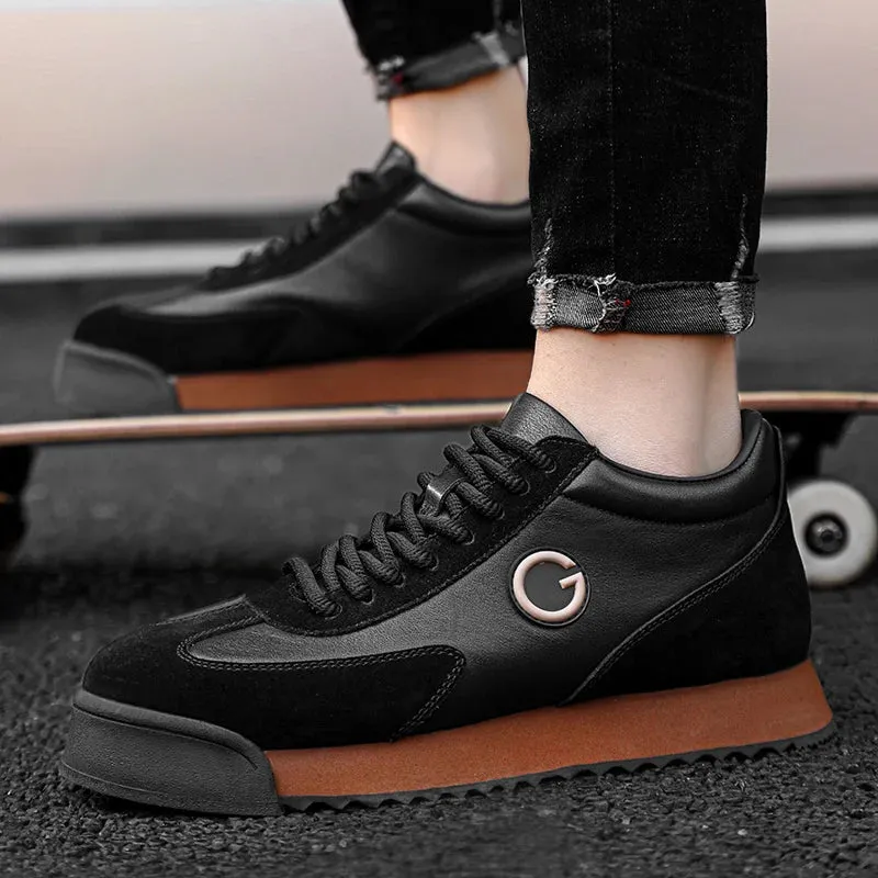 Classic Retro Brown Sneakers for Men.