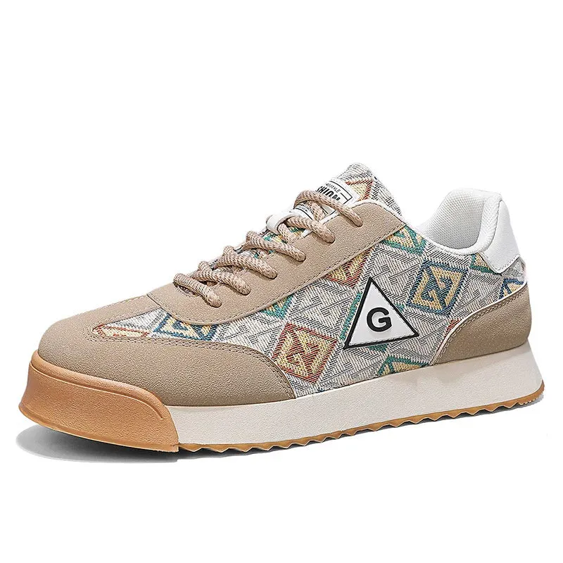 Classic Retro Brown Sneakers for Men.