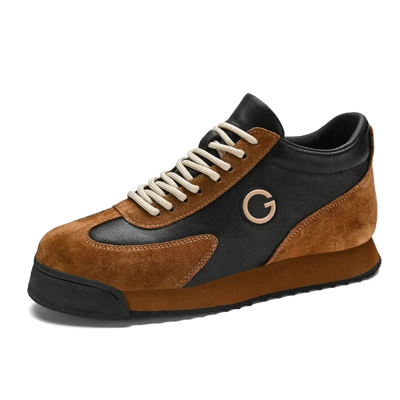Classic Retro Brown Sneakers for Men.