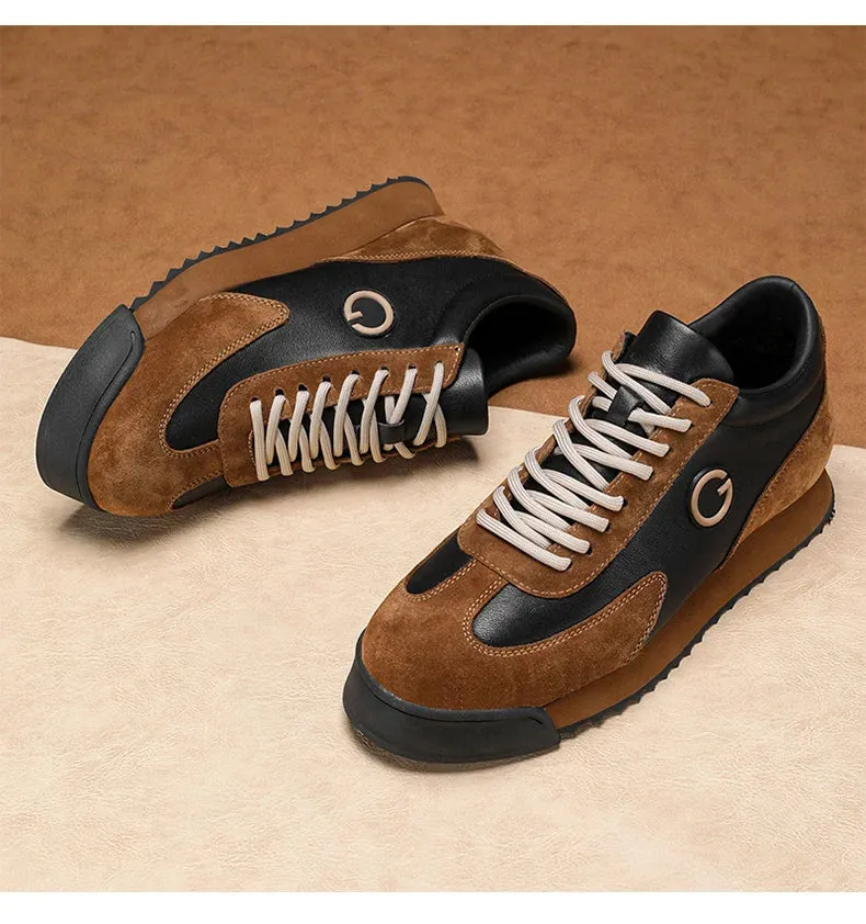 Classic Retro Brown Sneakers for Men.