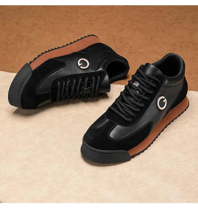 Classic Retro Brown Sneakers for Men.