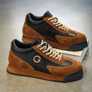 Classic Retro Brown Sneakers for Men.