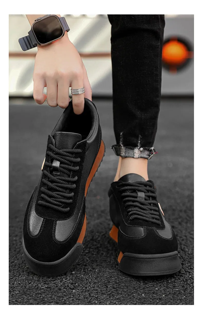 Classic Retro Brown Sneakers for Men.