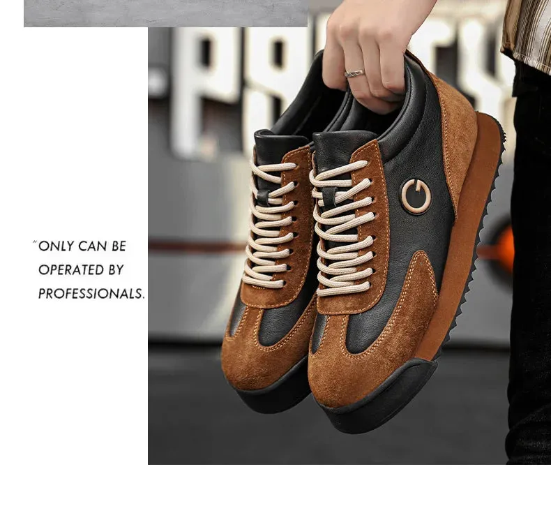 Classic Retro Brown Sneakers for Men.