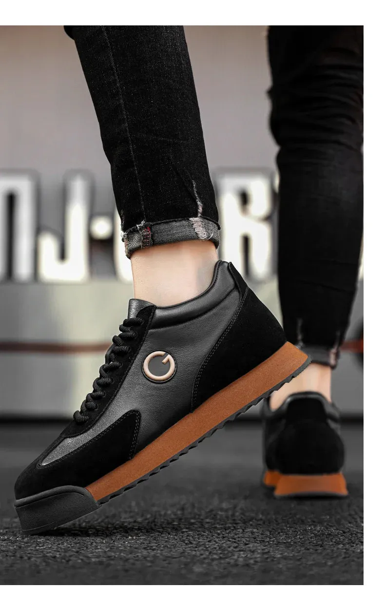 Classic Retro Brown Sneakers for Men.