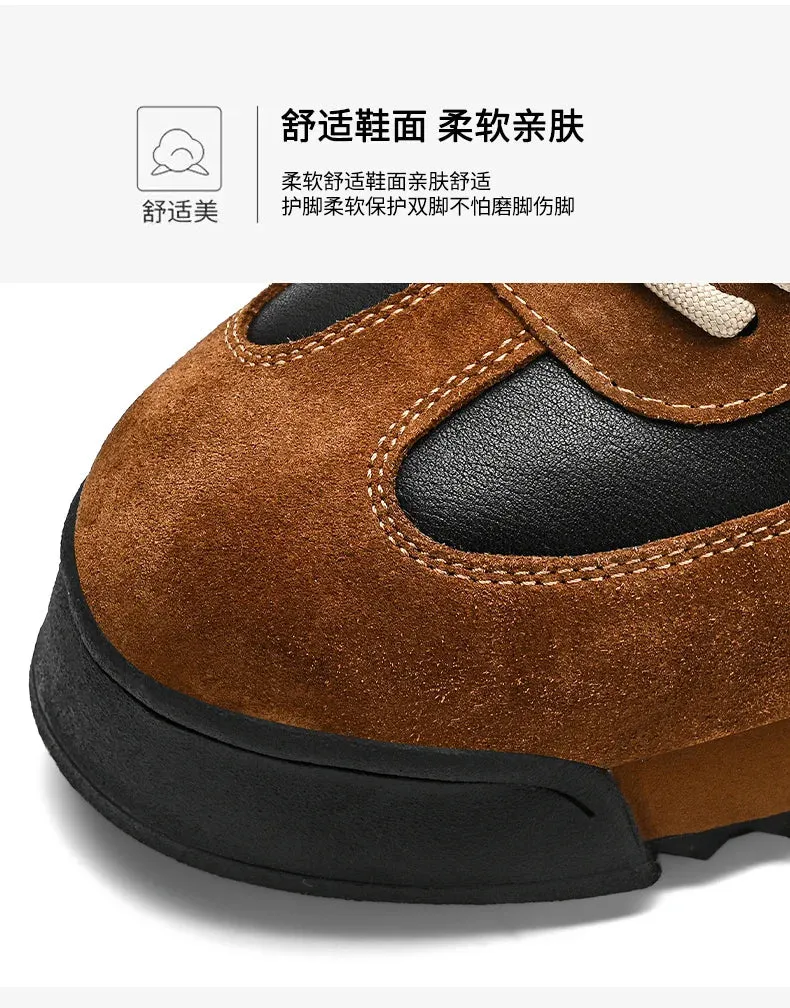 Classic Retro Brown Sneakers for Men.