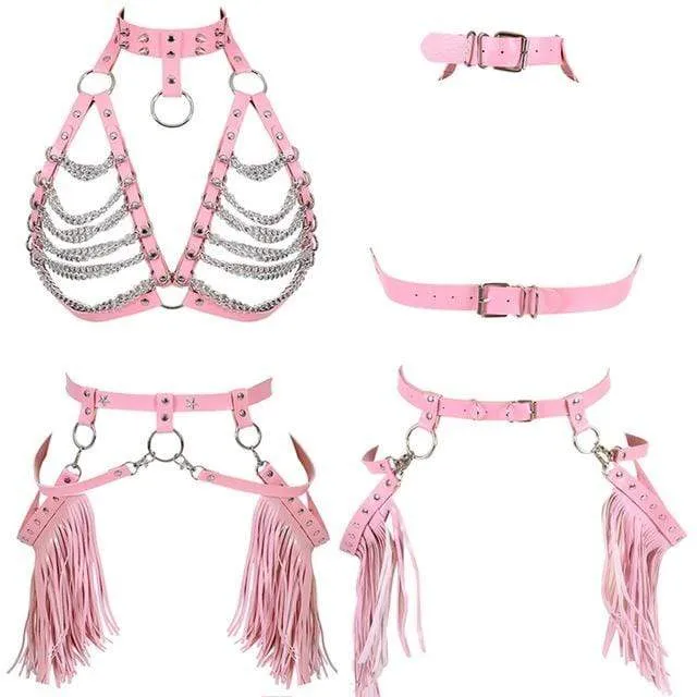 Exotic Chained Bra Harness