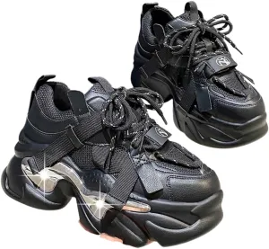 Height-Increased Platform Shoes - Chunky Sneakers for Women, Trendy Platform Dad Shoes, Aesthetic Shoes, Casual Footwear