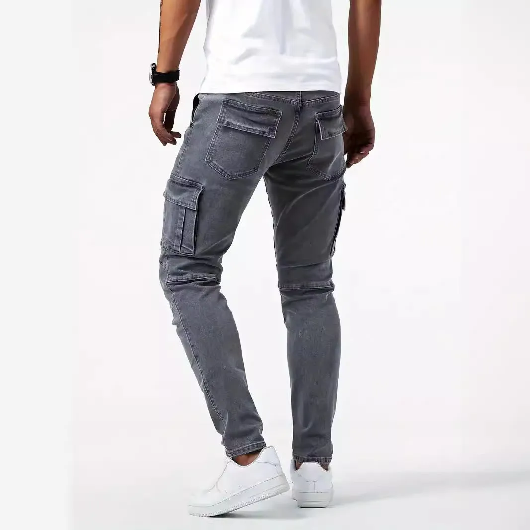 Hot Sale 49% OFFCargo trousers in stretch denim