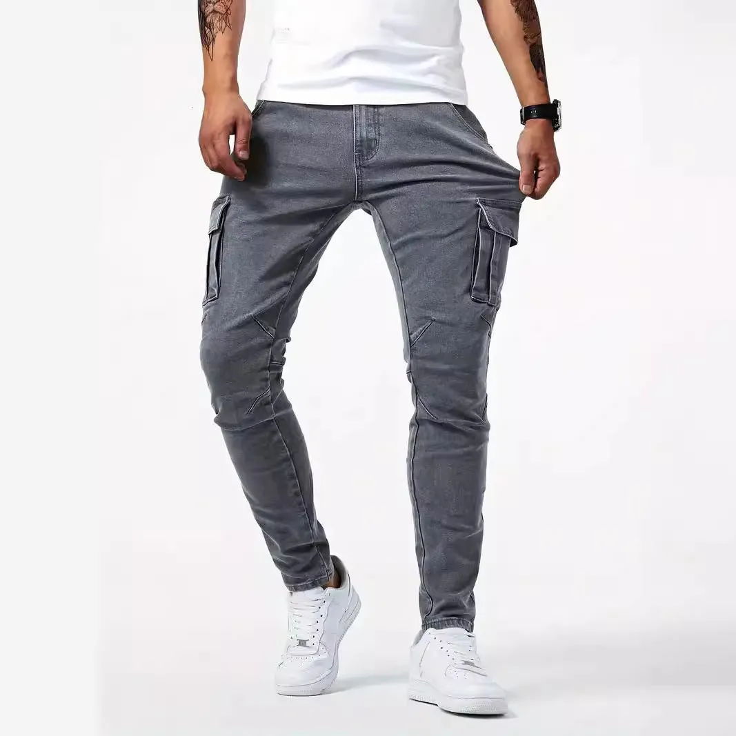 Hot Sale 49% OFFCargo trousers in stretch denim