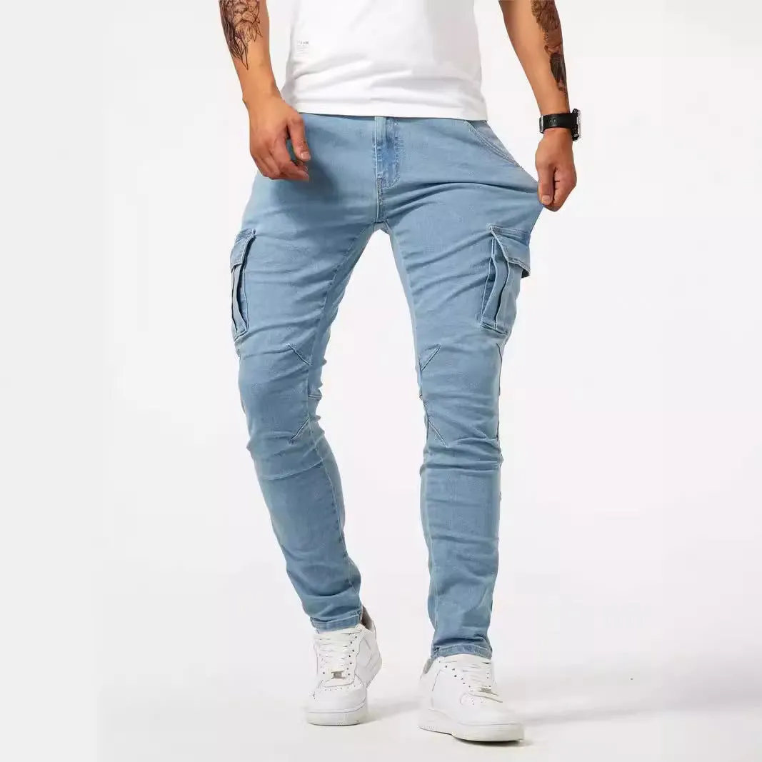 Hot Sale 49% OFFCargo trousers in stretch denim