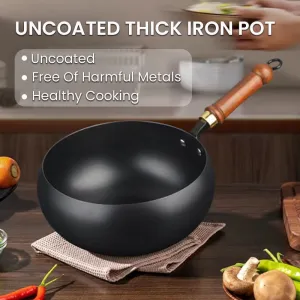 Hot Sale 50% OFFUncoated Thick Iron Pot