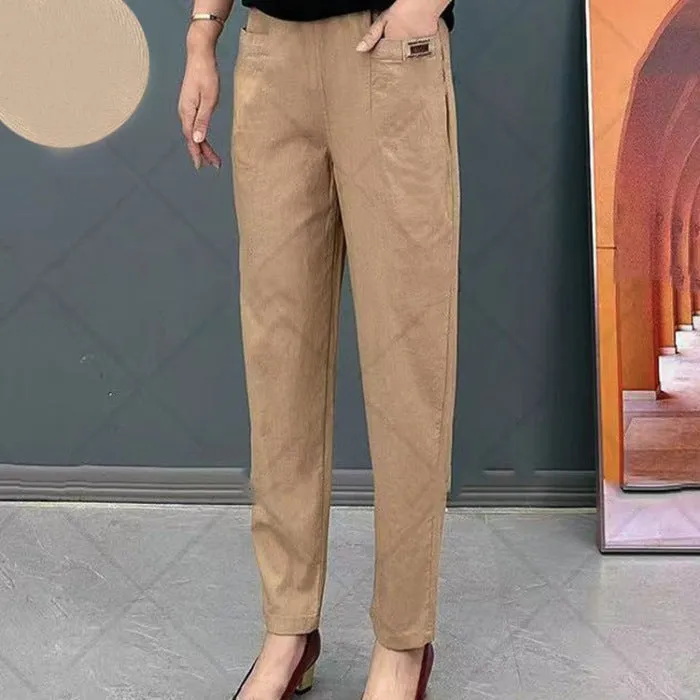 Hot Sale 50% OFFWomen's Elastic Waist Cotton Trousers