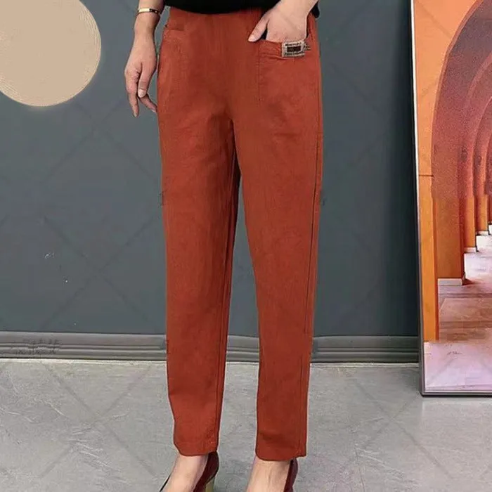 Hot Sale 50% OFFWomen's Elastic Waist Cotton Trousers