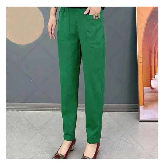 Hot Sale 50% OFFWomen's Elastic Waist Cotton Trousers