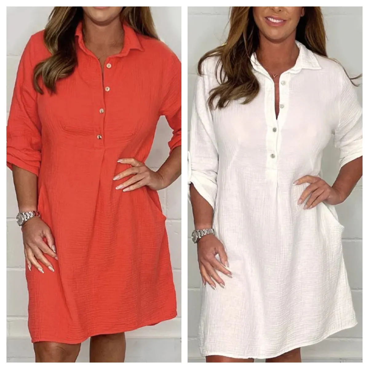 HOT SALE-53% OFFWomens  Plus Size Shirt Dress