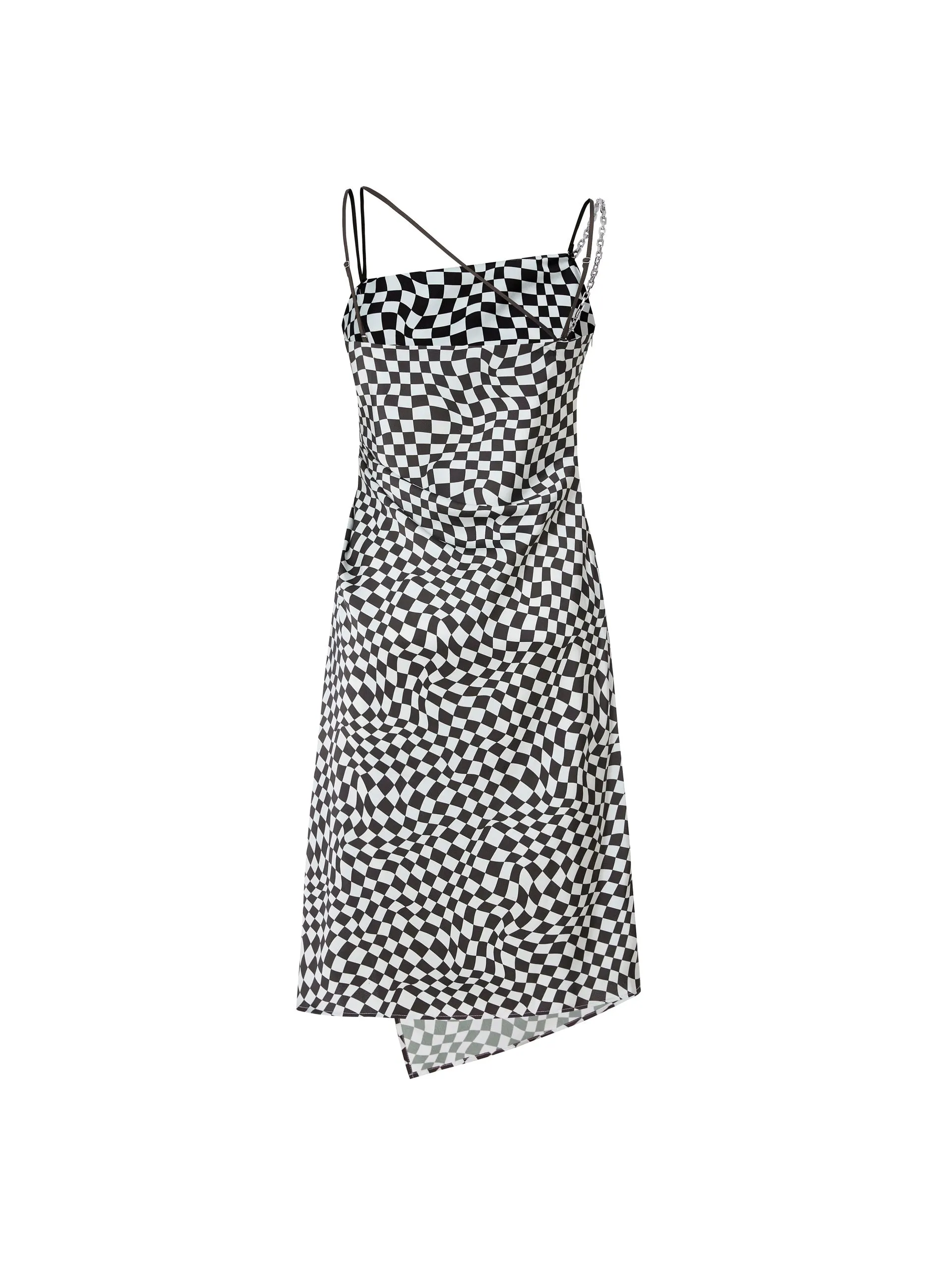 HOT SALE Check Side Slit Cami Dress