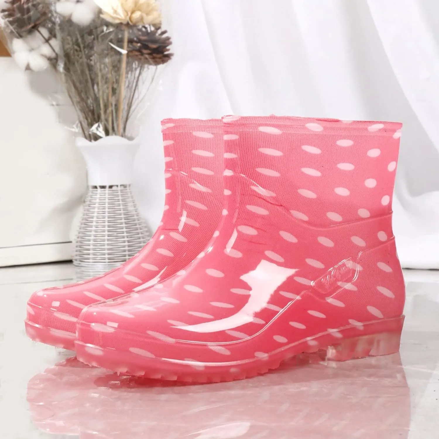 Men's Waterproof Rubber Rain Boots Fishing Boots Non-slip Rain Boots Fashion Lightweight Mid-calf Boots