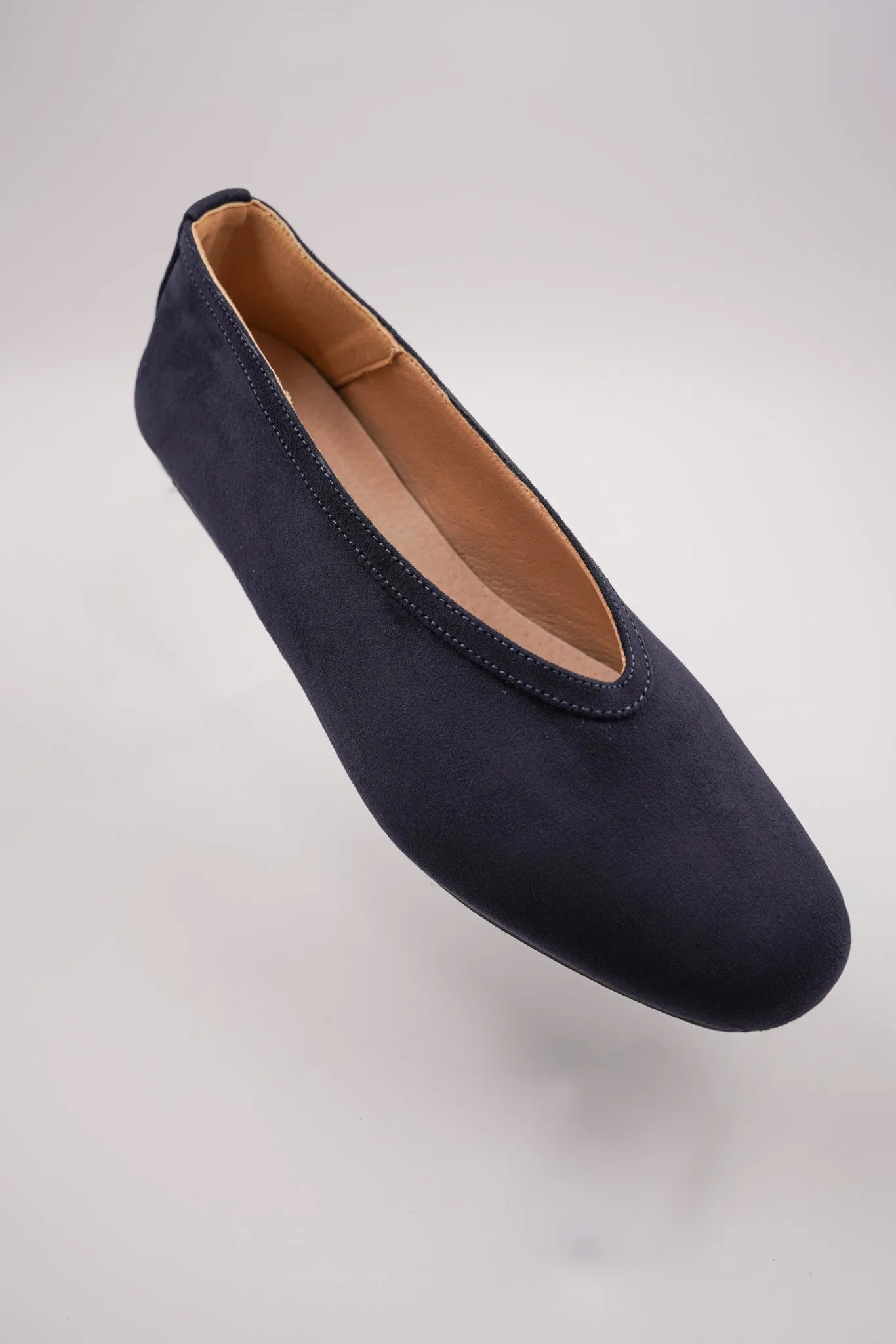 Navy Ballet Pumps.