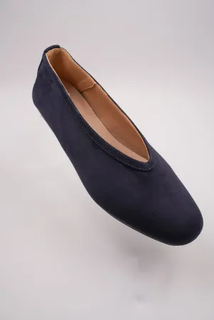 Navy Ballet Pumps.