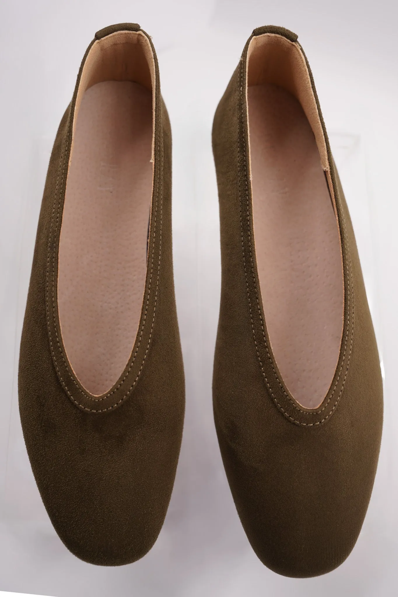 Olive Ballet Pumps.