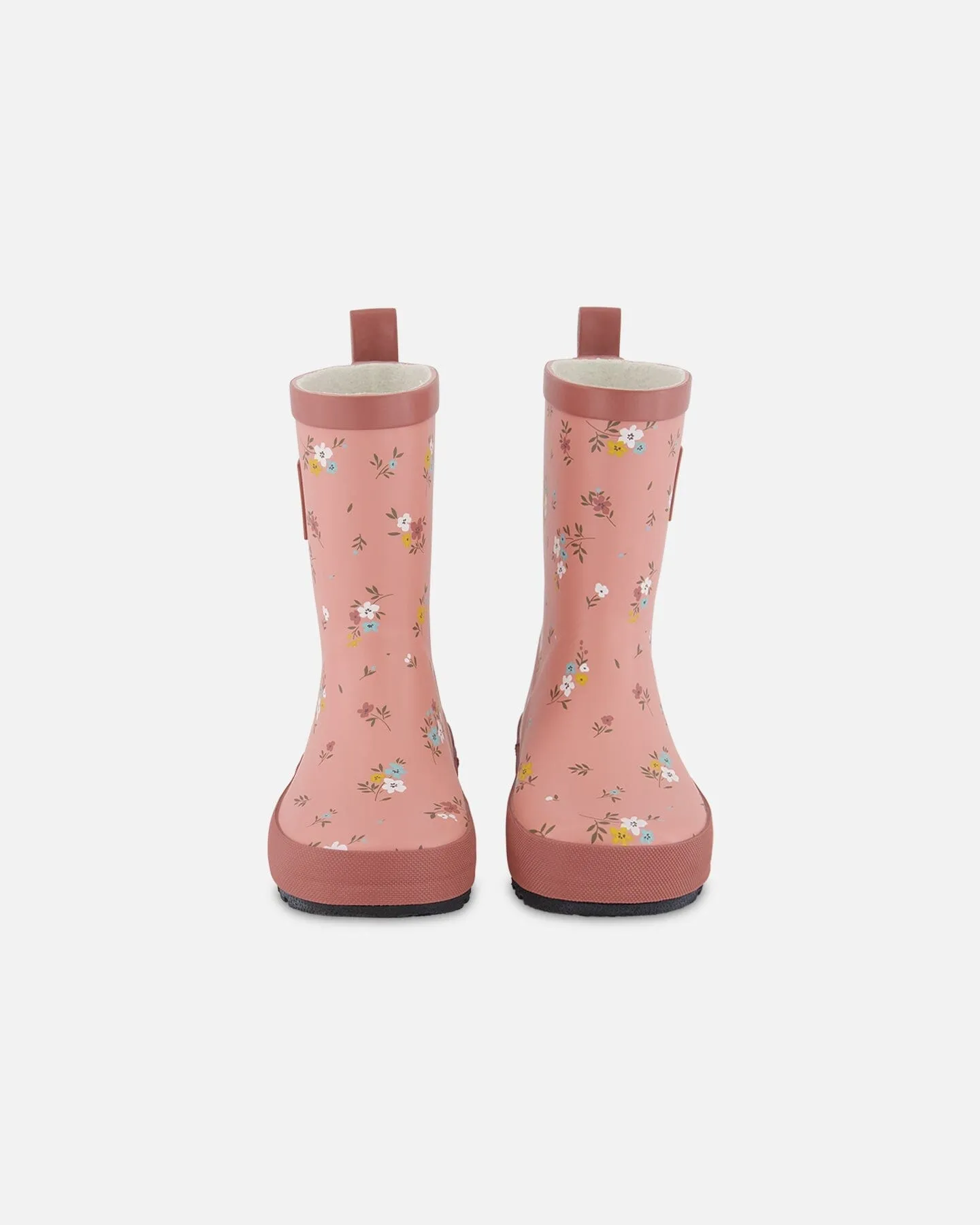 Rain Boots Pink Little Flowers Print