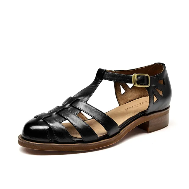 Rosmy Women's Sandal High Quality Buckle Strap Leather