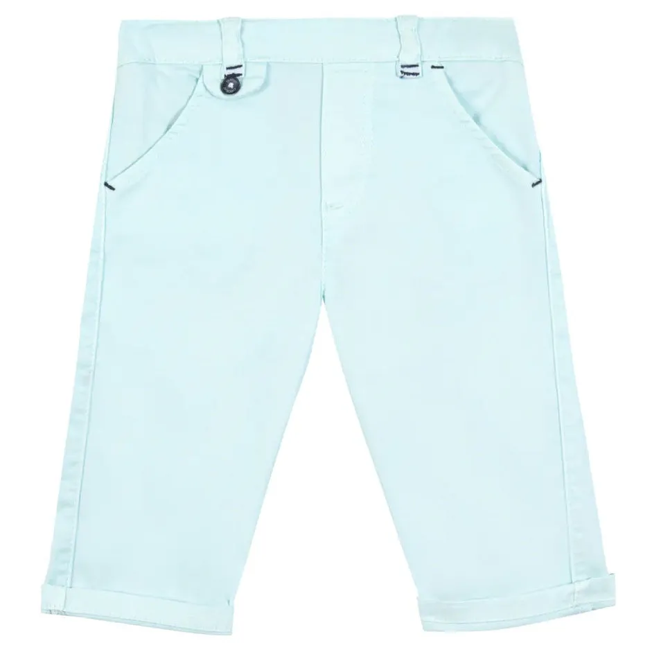 TARTINE ET CHOCOLAT Classic Stretch Cotton Baby Trousers - Aqua