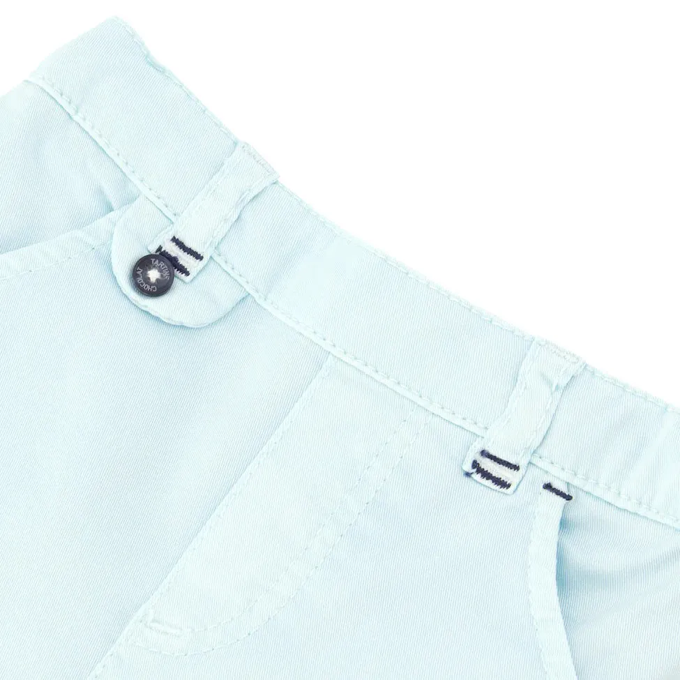 TARTINE ET CHOCOLAT Classic Stretch Cotton Baby Trousers - Aqua