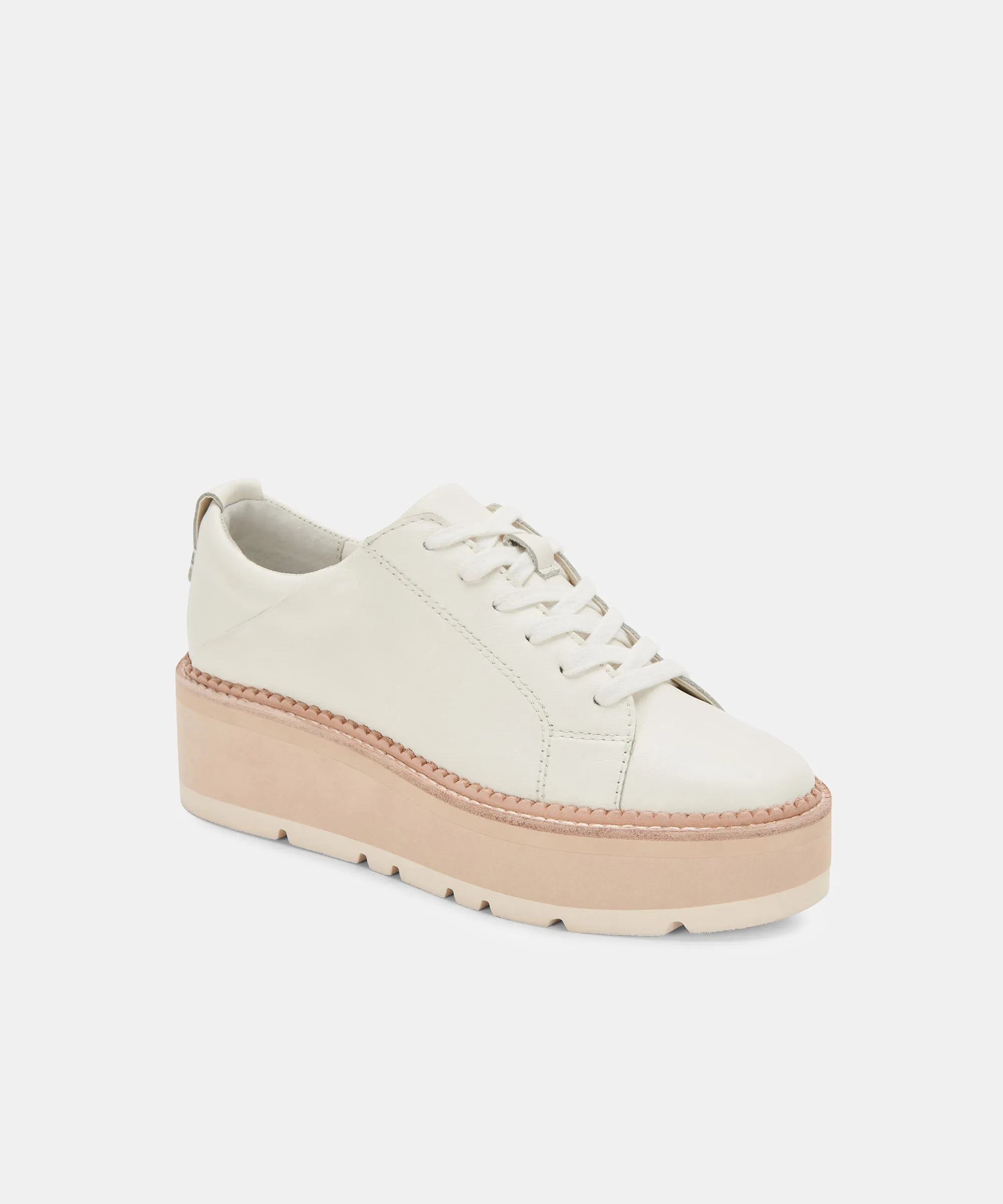 TOYAH SNEAKERS WHITE LEATHER re:vita